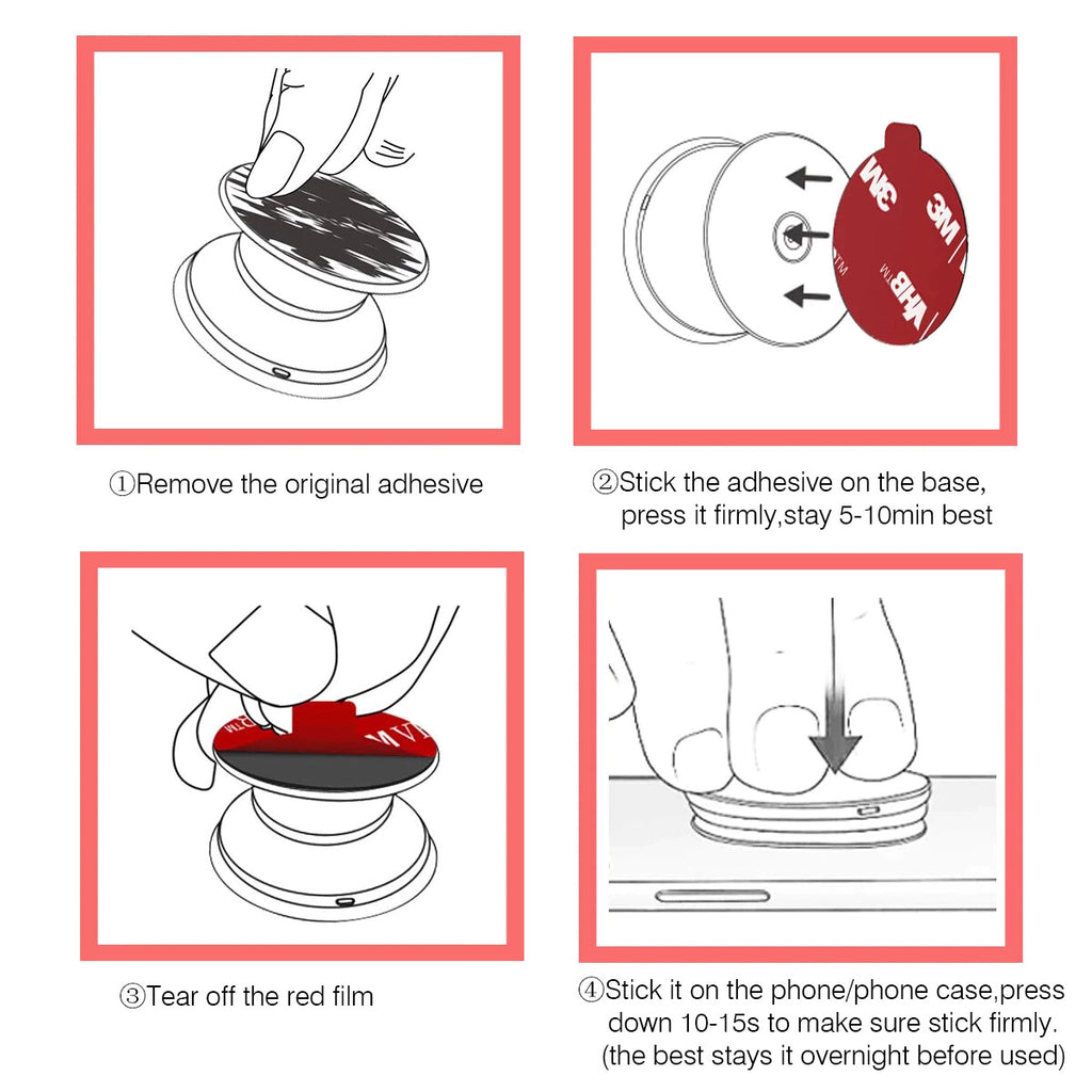 Magnetic Car Phone Holder Mount Plate Dashboard Dash Mobile 360 Black Stick Lot