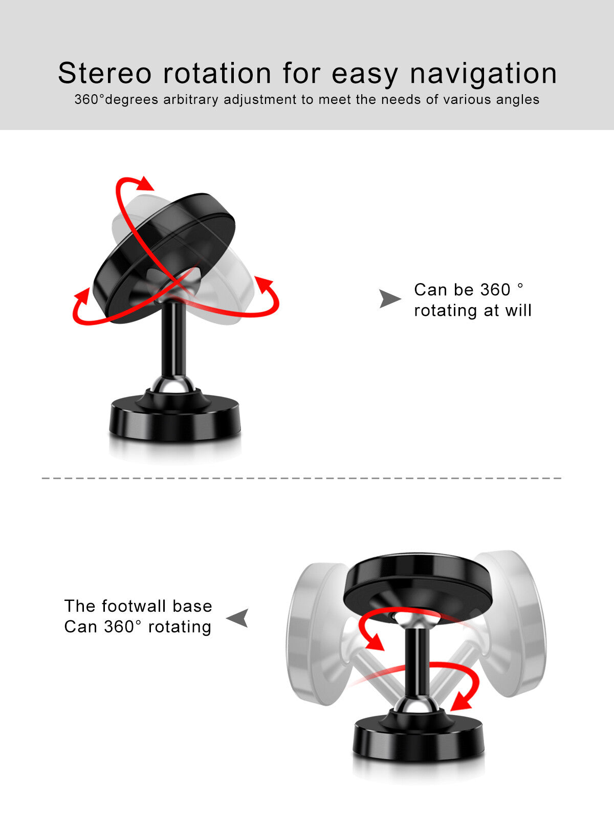 Magnetic Car Phone Holder Mount Plate Dashboard Dash Mobile 360 Black Stick Lot