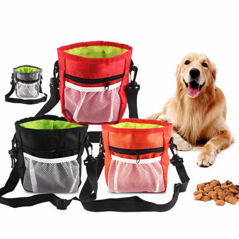 New Dog Training Treat Pouch Bag Pet Waist Bum Bags Belt Snack Treats Walking UK