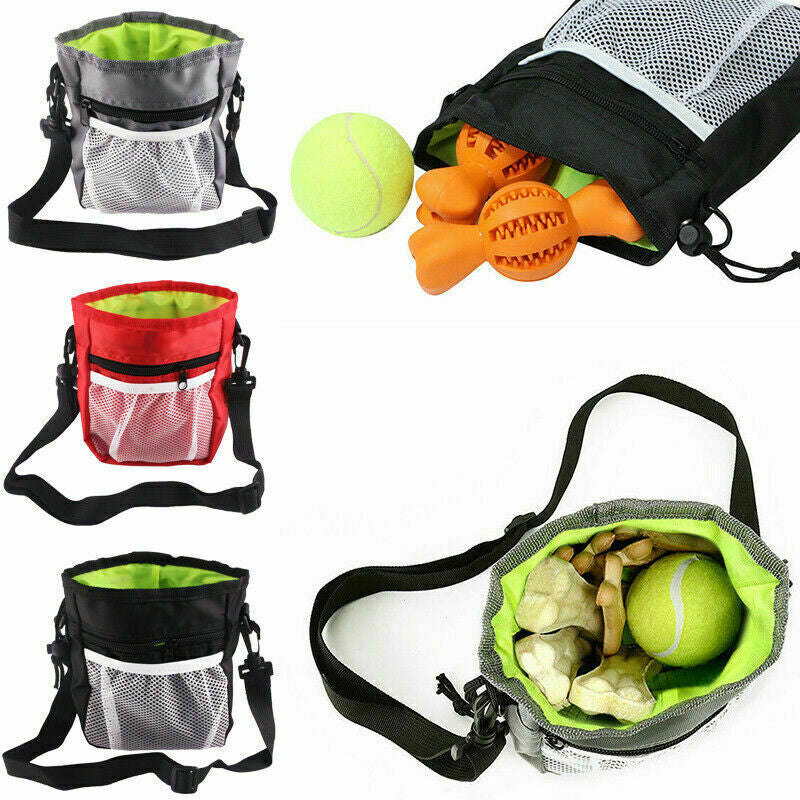 New Dog Training Treat Pouch Bag Pet Waist Bum Bags Belt Snack Treats Walking UK