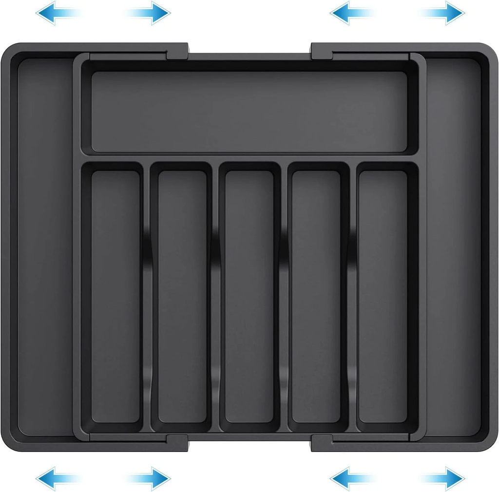 Expandable Plastic Cutlery Tray - Kitchen Drawer Organiser